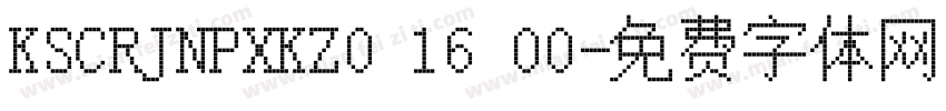 KSCRJNPXKZ0 16 00字体转换